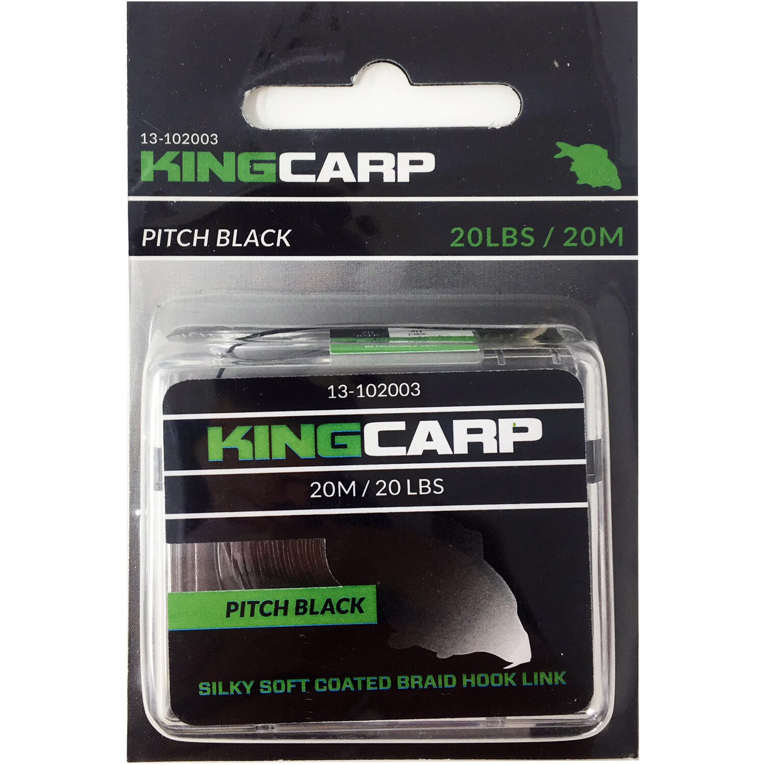 Pitch Black King Carp Coated Braid Hook Link Image 2