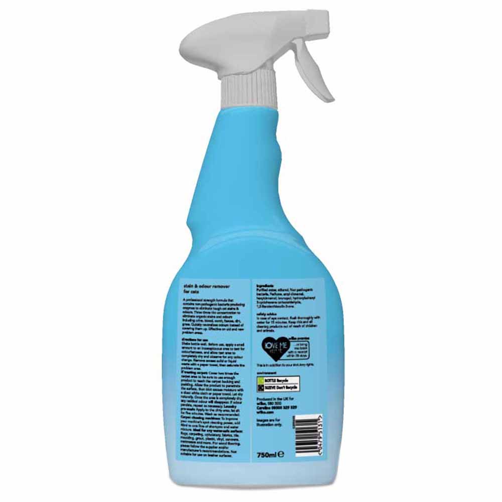 Wilko Stain and Odour Remover for Cats 750ml Wilko