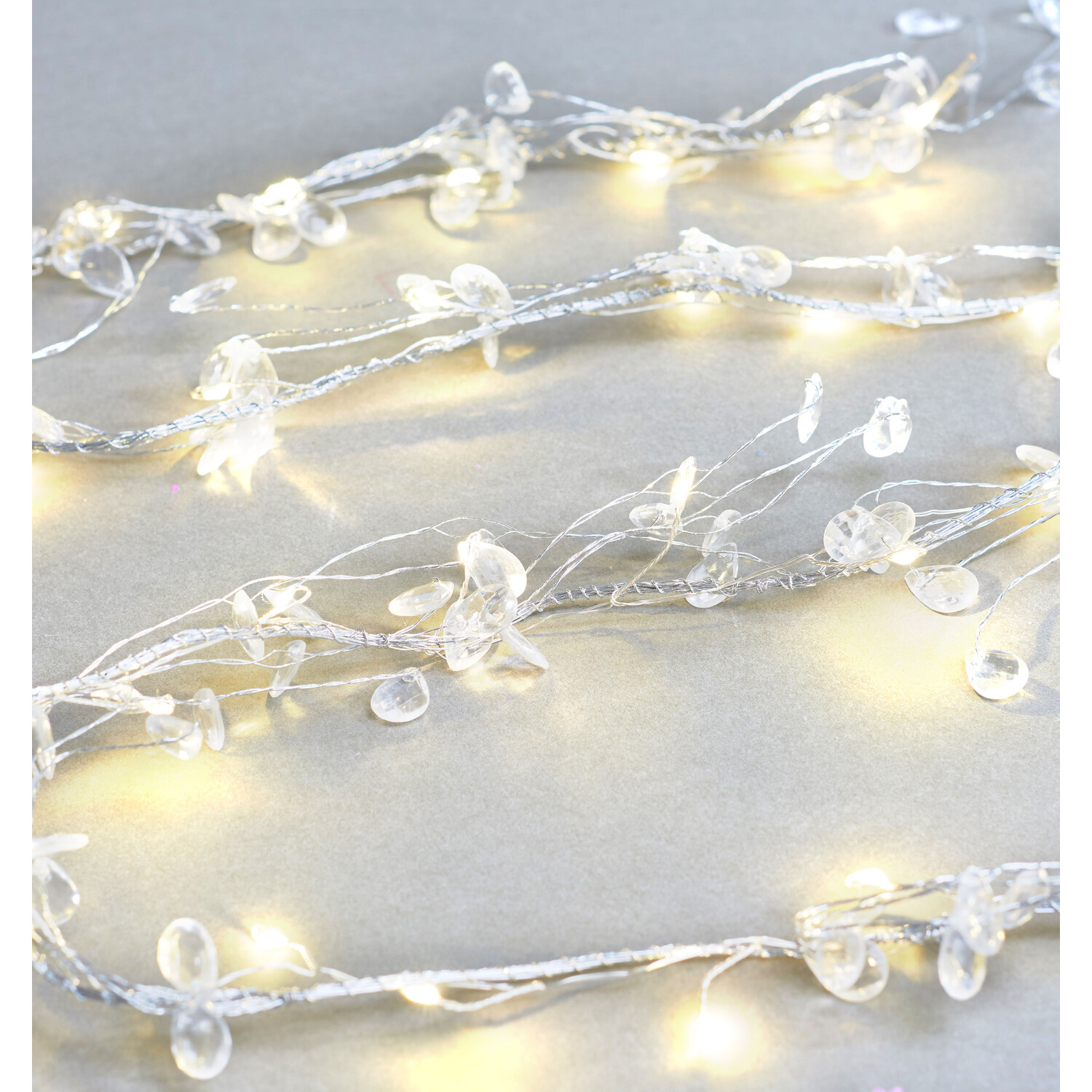 30 LED Warm White Jewelled String Lights Image 3