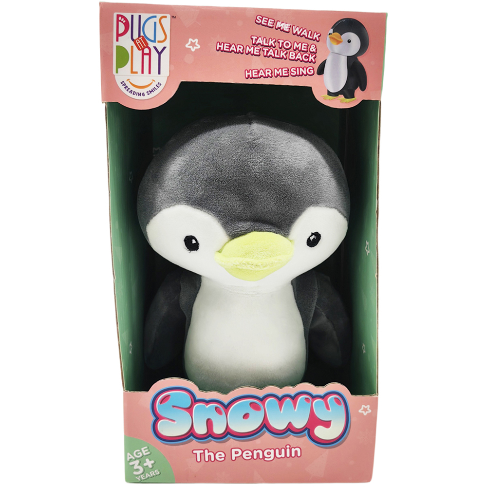 Pugs at Play Snowy Interactive Walking and Talking Penguin Plush Soft Toy Image 2