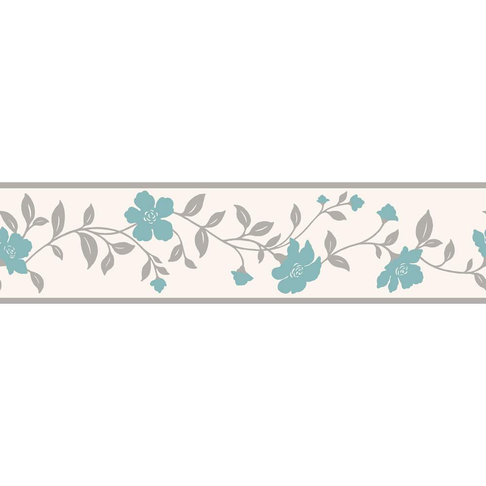 Holden K2 Border Cassia Floral Teal Wilko