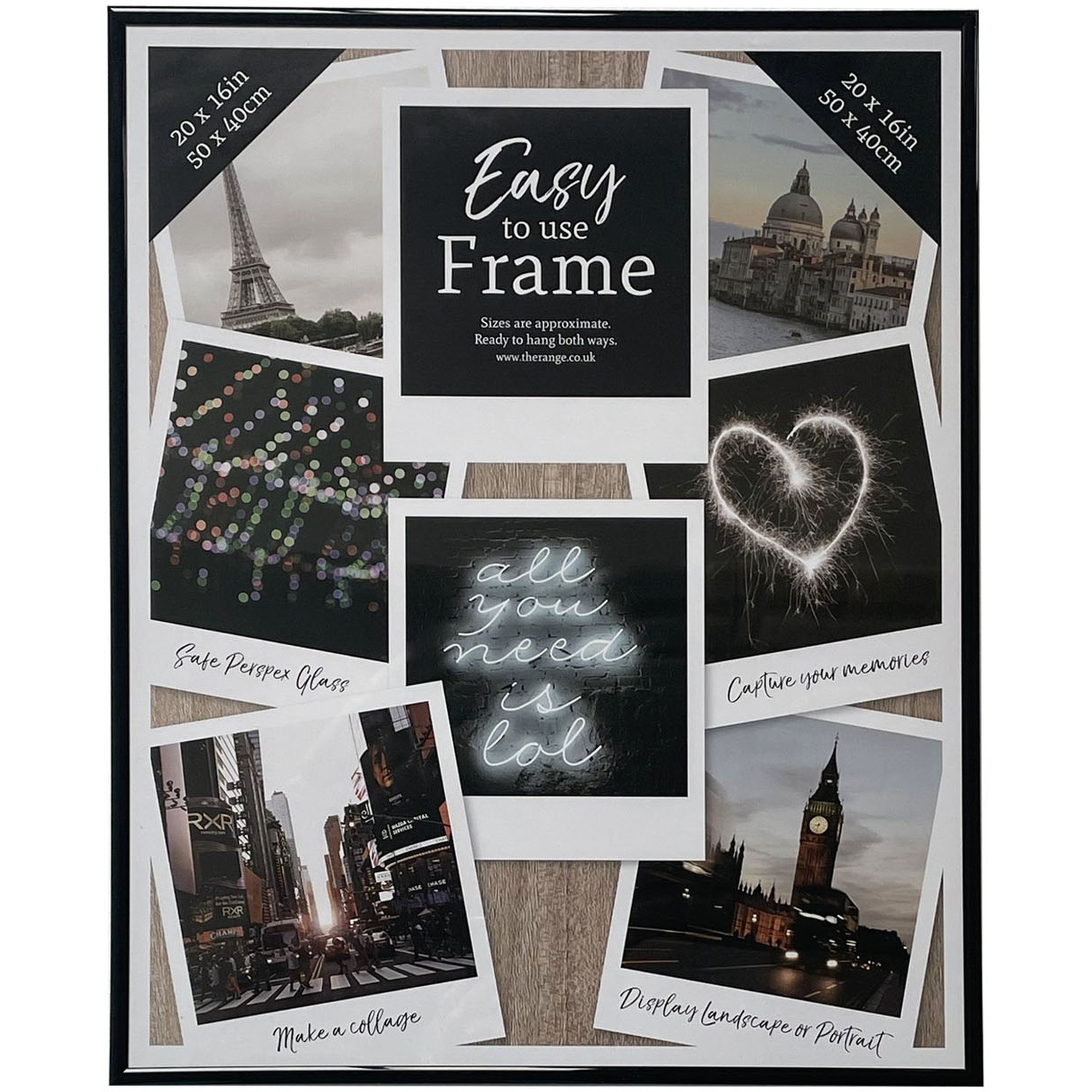 Easy Black Photo Frame 20 x 16 inch Image