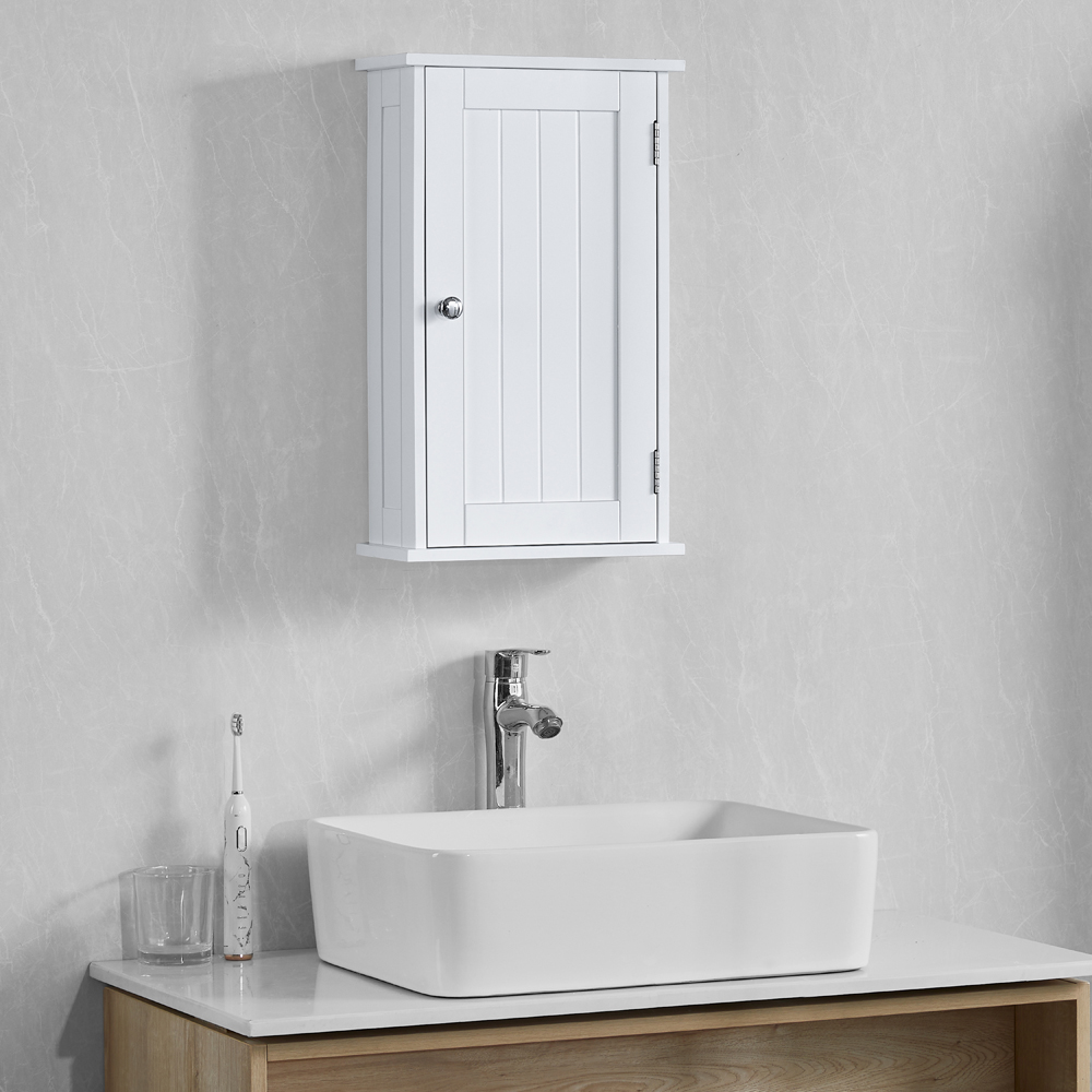 BATH VIDA Priano White 1 Door Bathroom Cabinet Image 3