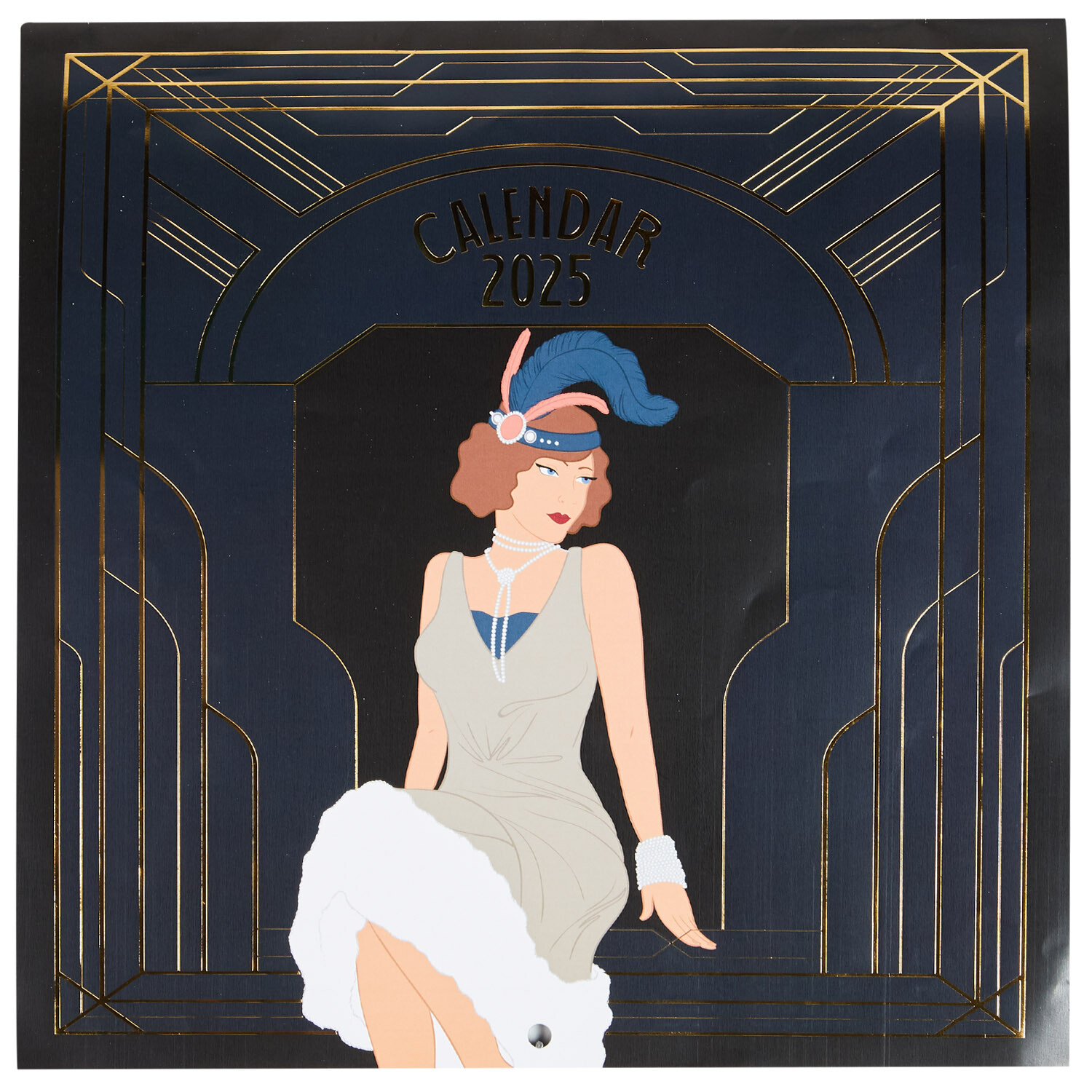 2025 Square Art Deco Calendar - Multicolour Image 1