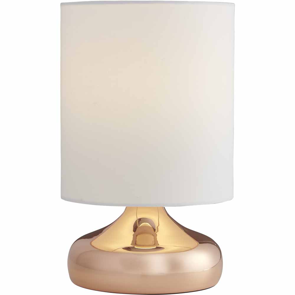 Wilko Copperl Squat Pad Table Lamp Image 6