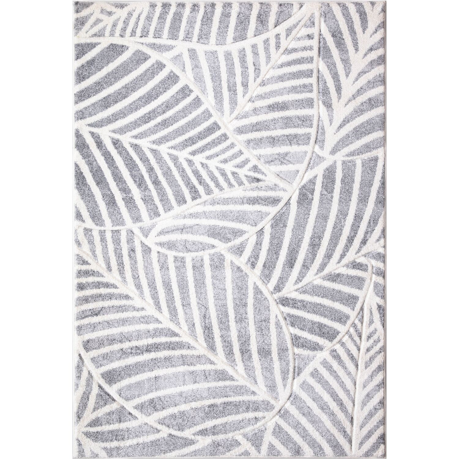 Linear Leaf Rug - Grey / 120cm Image 1