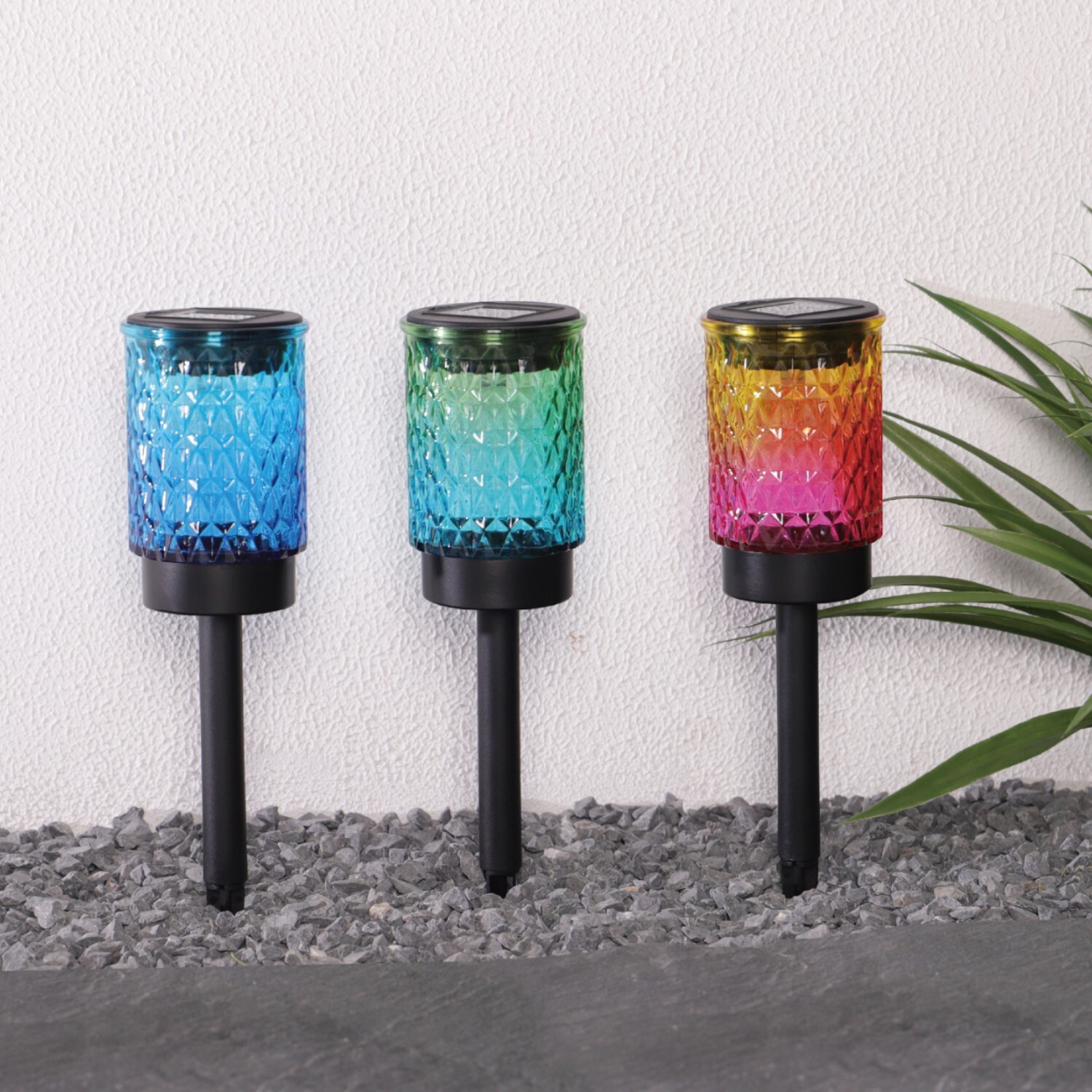 Pack of 3 Solar Santos Stake Lights Image 3