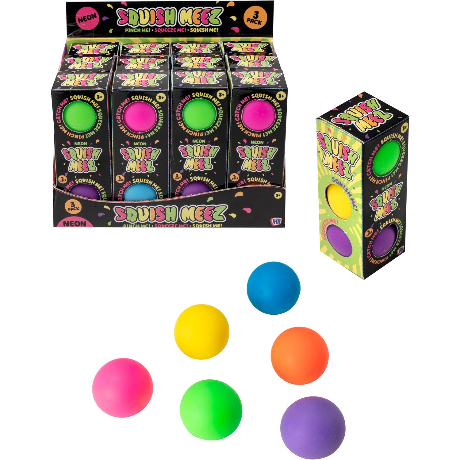 Pack of Neon Squish Meez - 3 Image