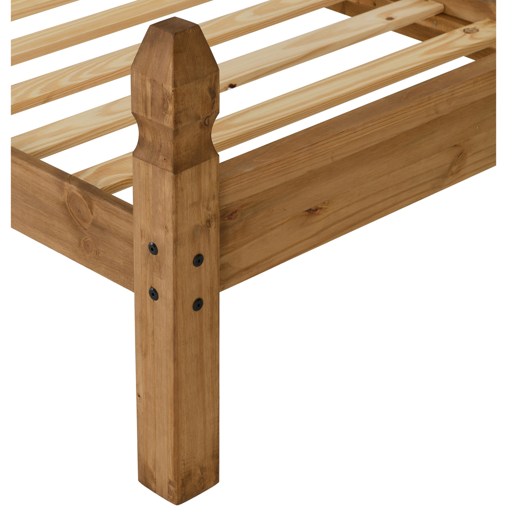 Seconique Corona Single Distressed Waxed Pine Low End Bed Image 6