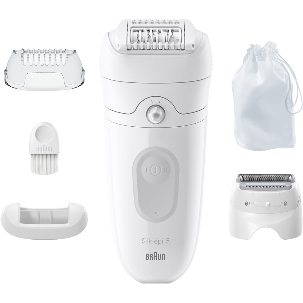 Braun Silk-epil 5 5-041 Wet and Dry Cordless Epilator with Shaver Head and Trimmer Comb Image 2