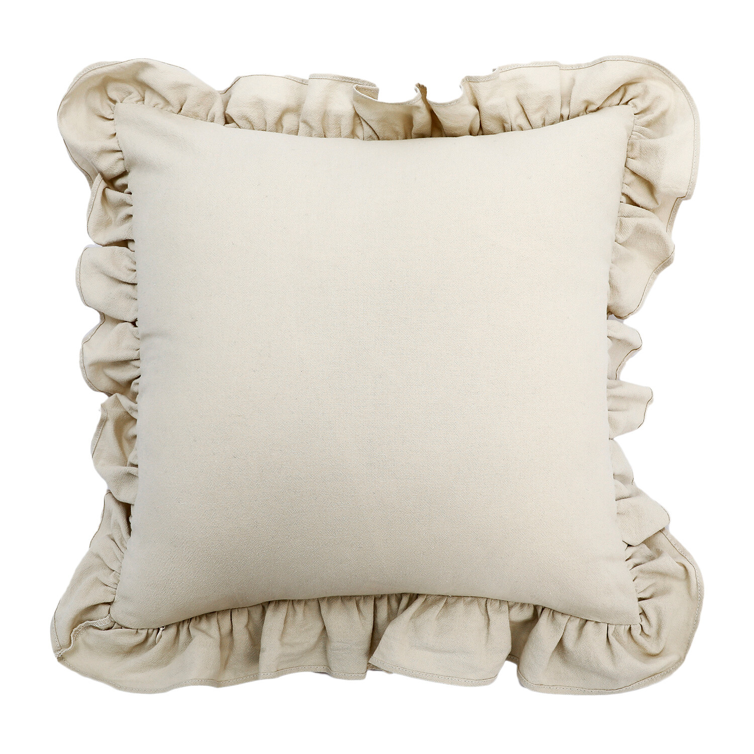 Amelie Ruffle Cushion - Natural Image 3