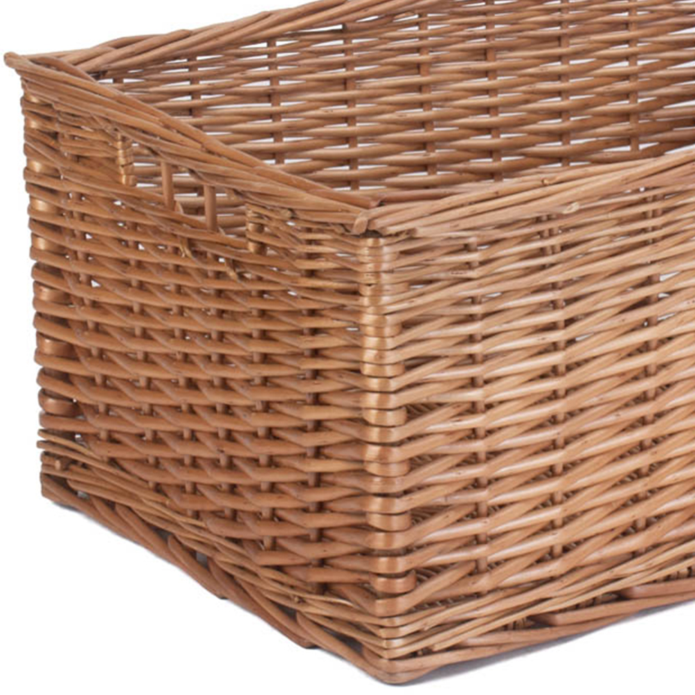 Red Hamper Large Double Steamed Open Extra Wicker Storage Basket Image 2