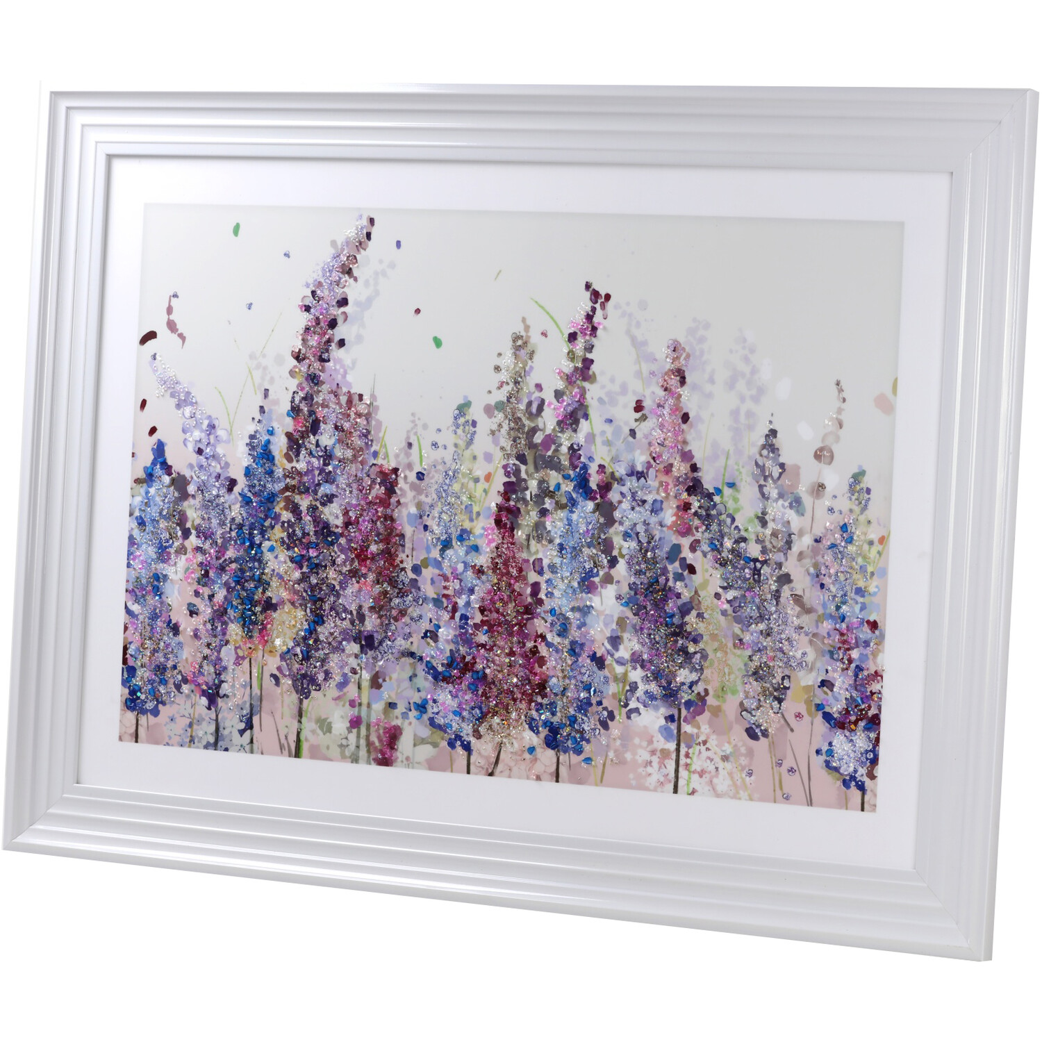 Lavender Jewelled Framed Art - Purple Image 2