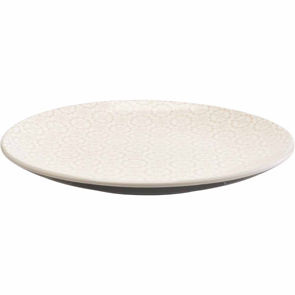 Wilko Mezze Dinner Plate Grey Wilko