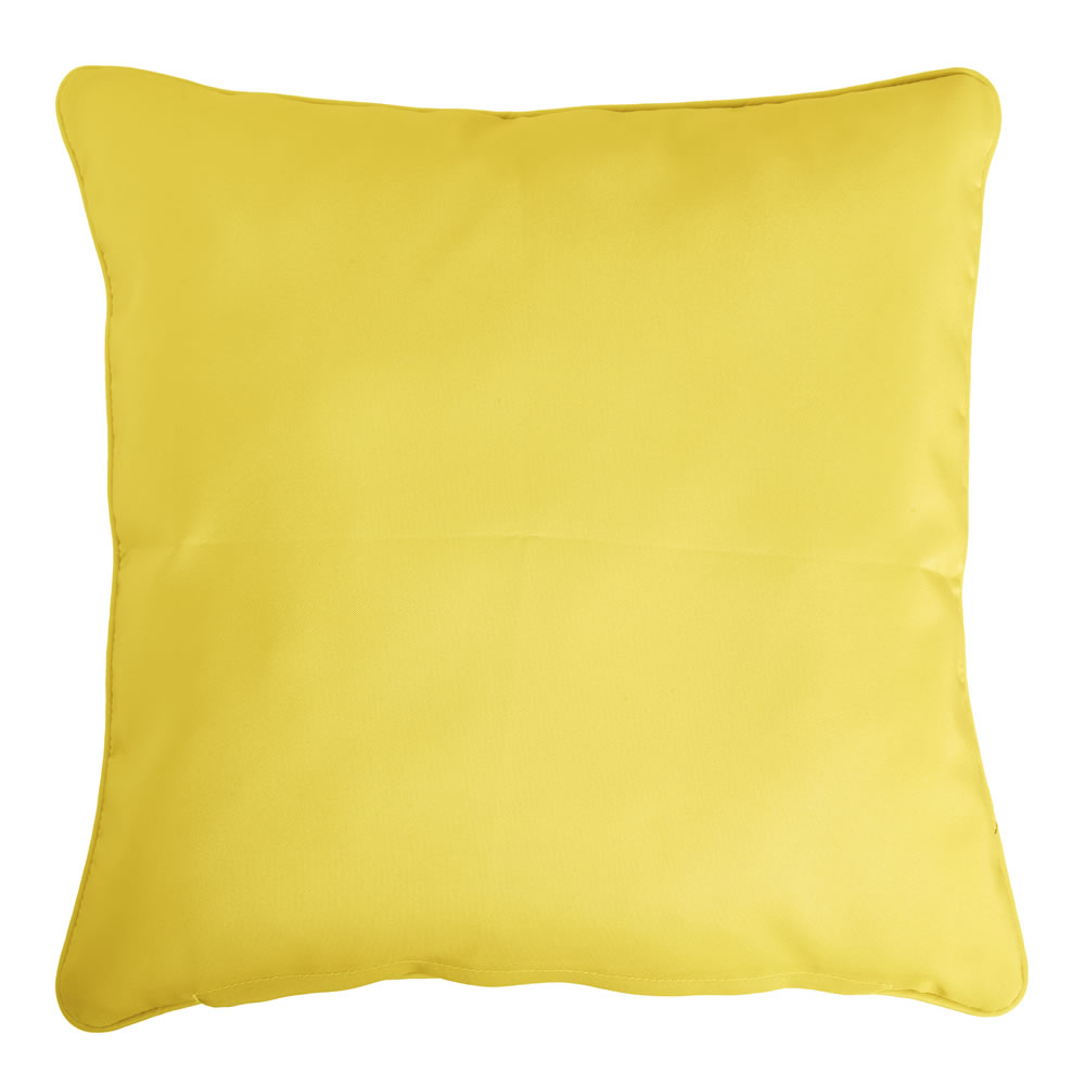 Wilko Outdoor Scatter Cushion Mustard Leaf Image 2