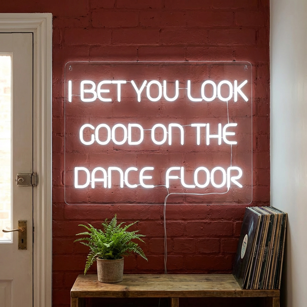 Look Good On The Dancefloor White LED Neon Light Image 2