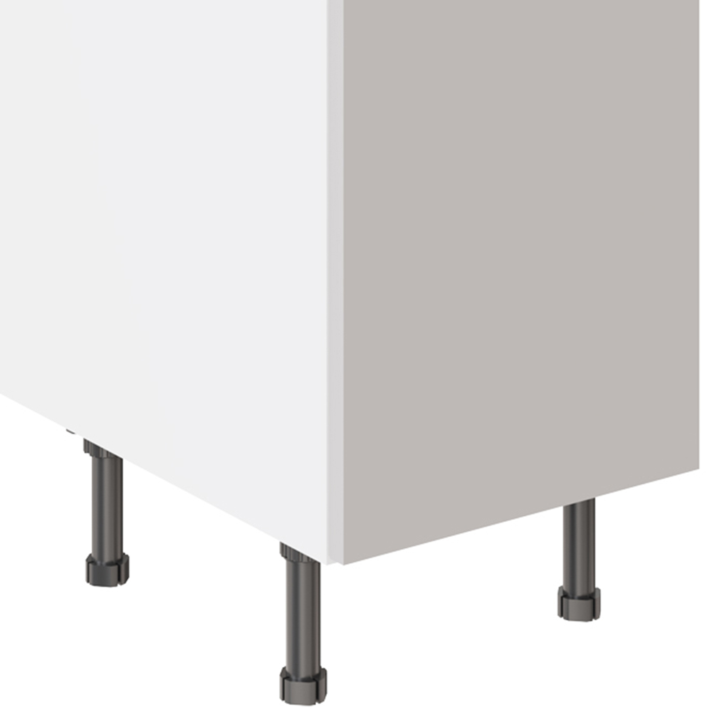 Kitchen Kit Slab Supermatt Light Grey Drawerline Base Cabinet 400mm Image 3