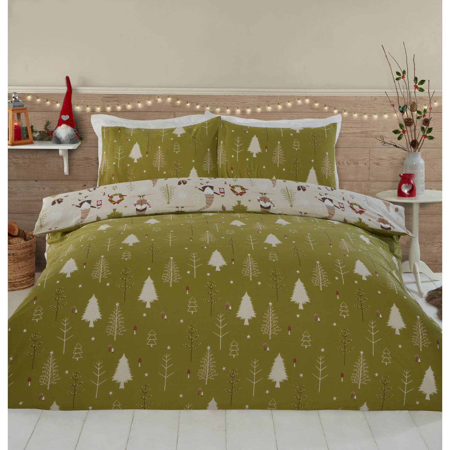 Gonks Duvet Cover and Pillowcase Set - Natural / Double Image 6