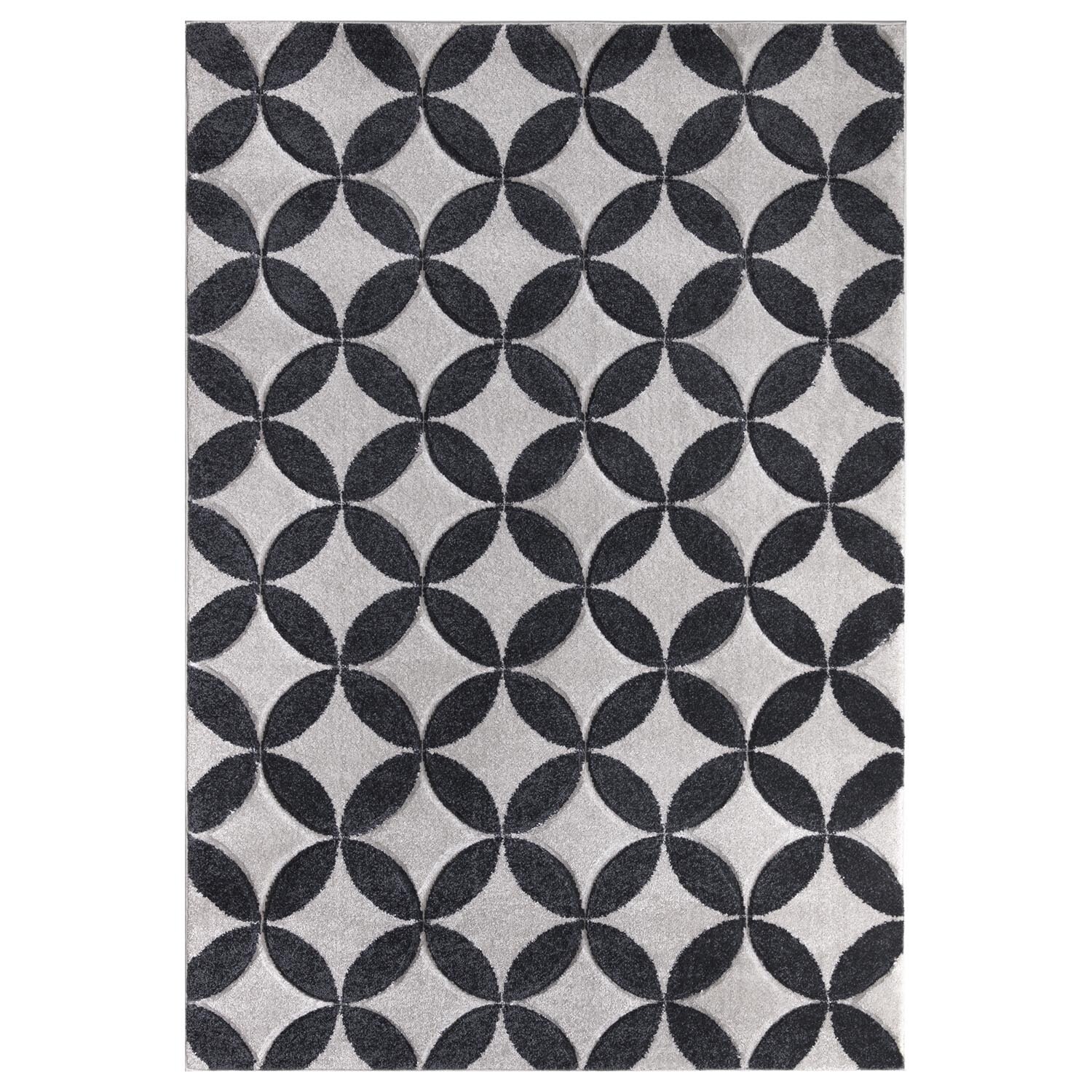 Diamond Geo Rug - Grey / 160cm Image 1
