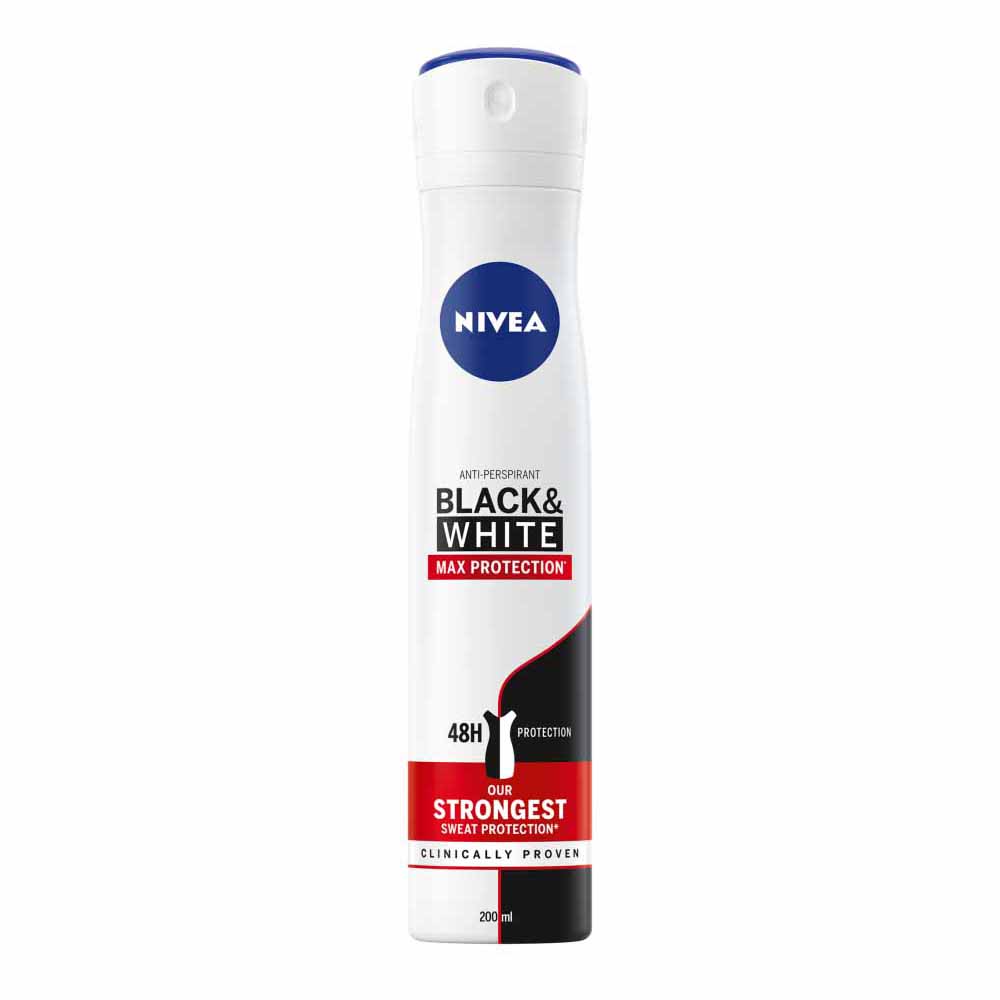 Nivea Black & White Max Protect Anti-Perspirant Deo Spray 200ml Image