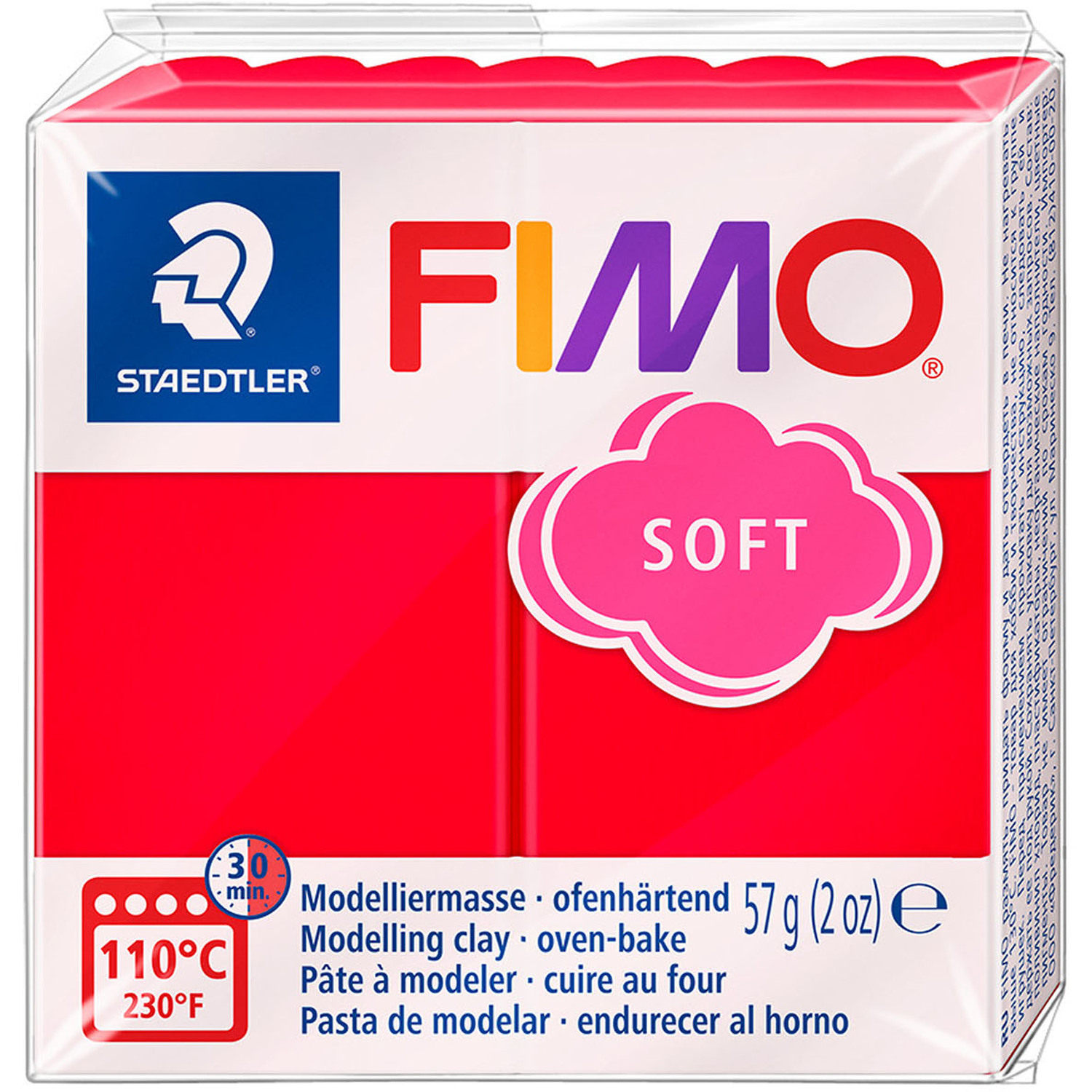 Staedtler FIMO Soft Modelling Clay Block - Indian Red Image 1