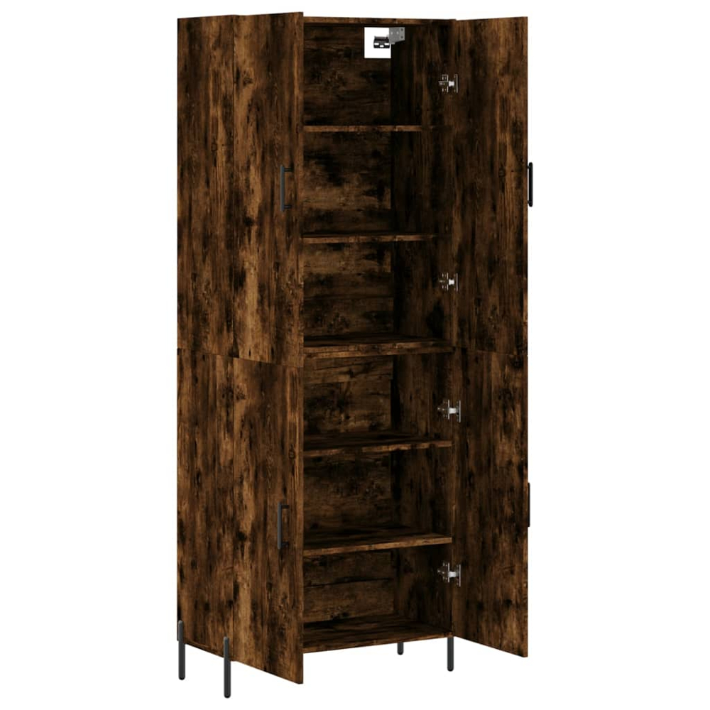 vidaXL 4 Door Smoked Oak Highboard Image 4