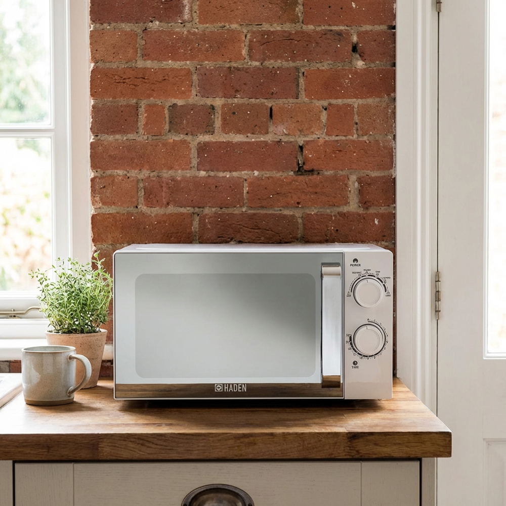 Haden White 20L 700W Mirror Microwave Image 4