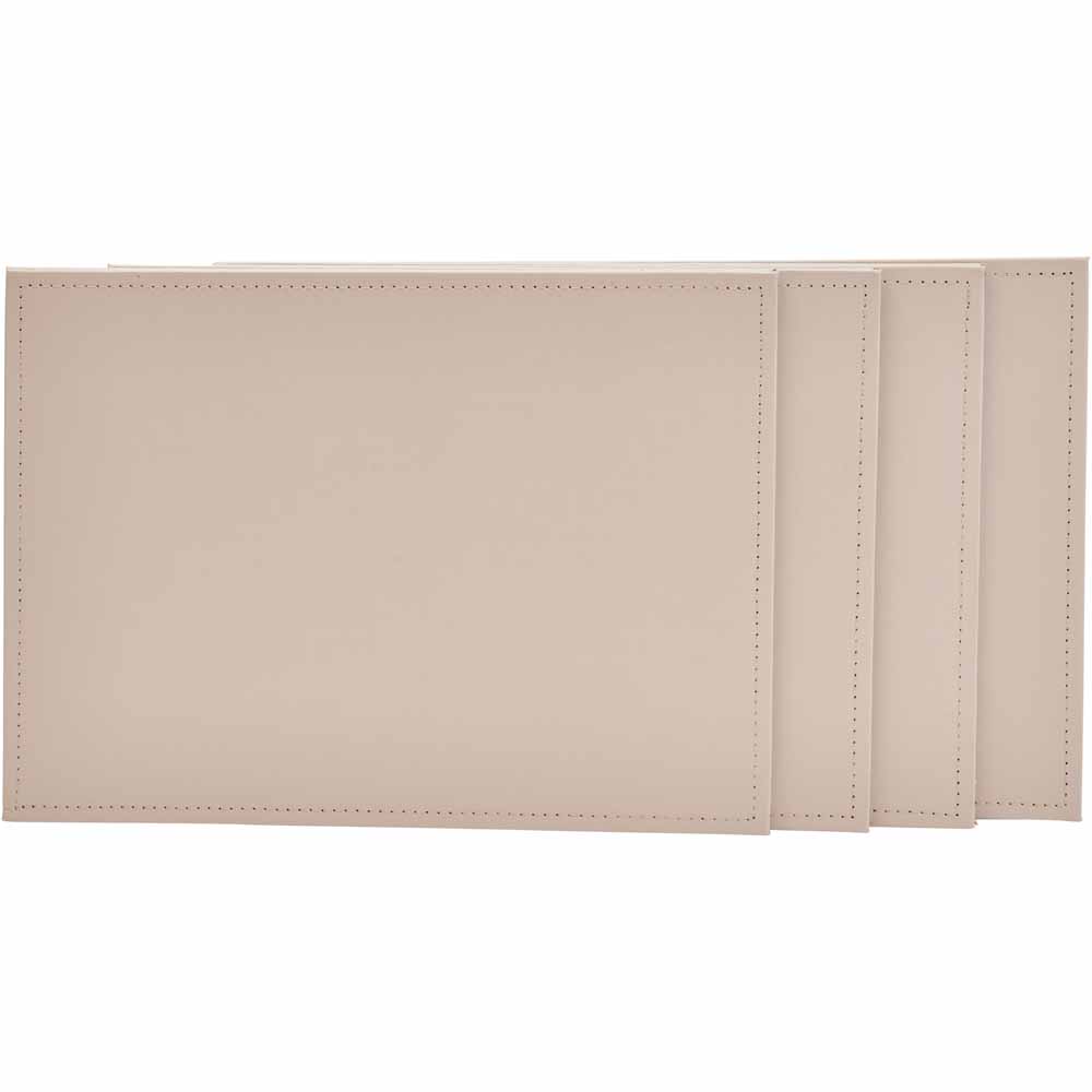 Wilko 2-sided Faux Leather Placemats 4pk Image 1