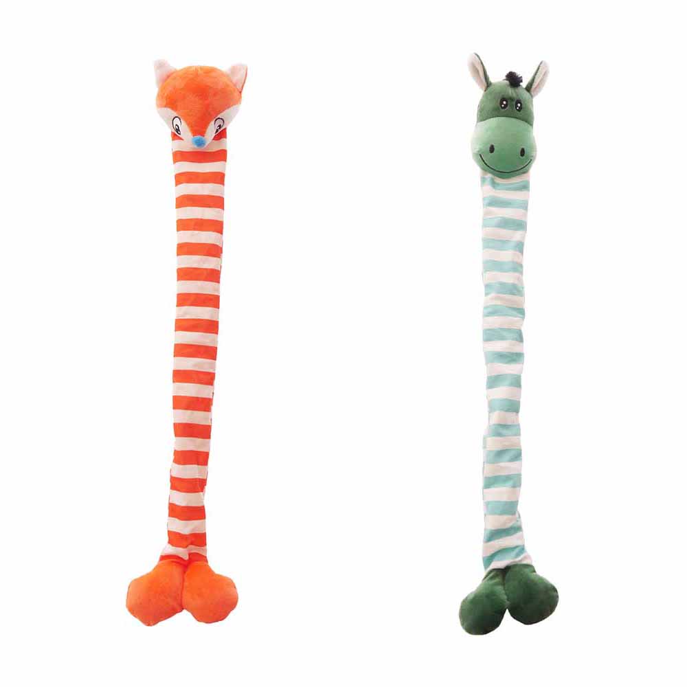Single Wilko Stretchy Plush Dog Toy in Assorted styles Image 1