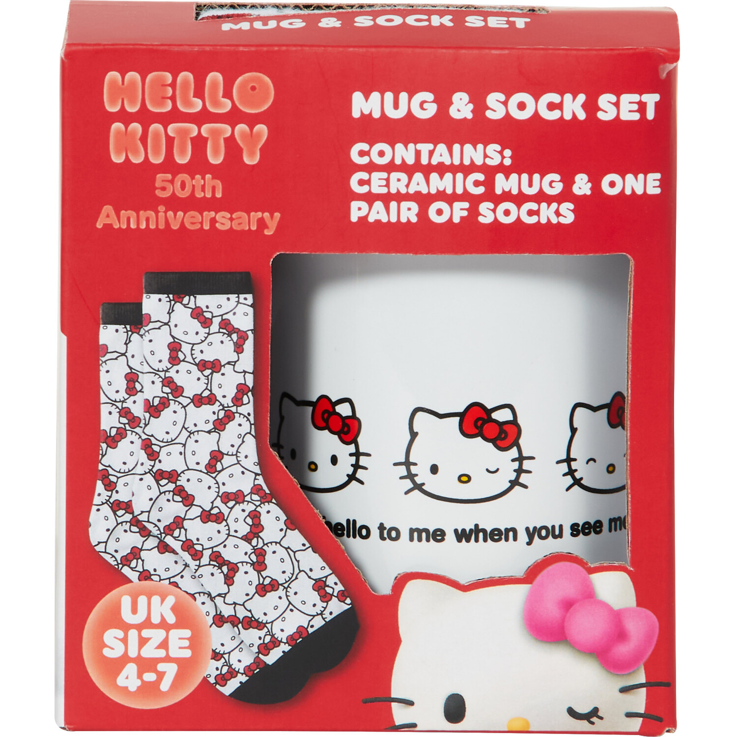 Hello Kitty Mug and Sock Set Image 1