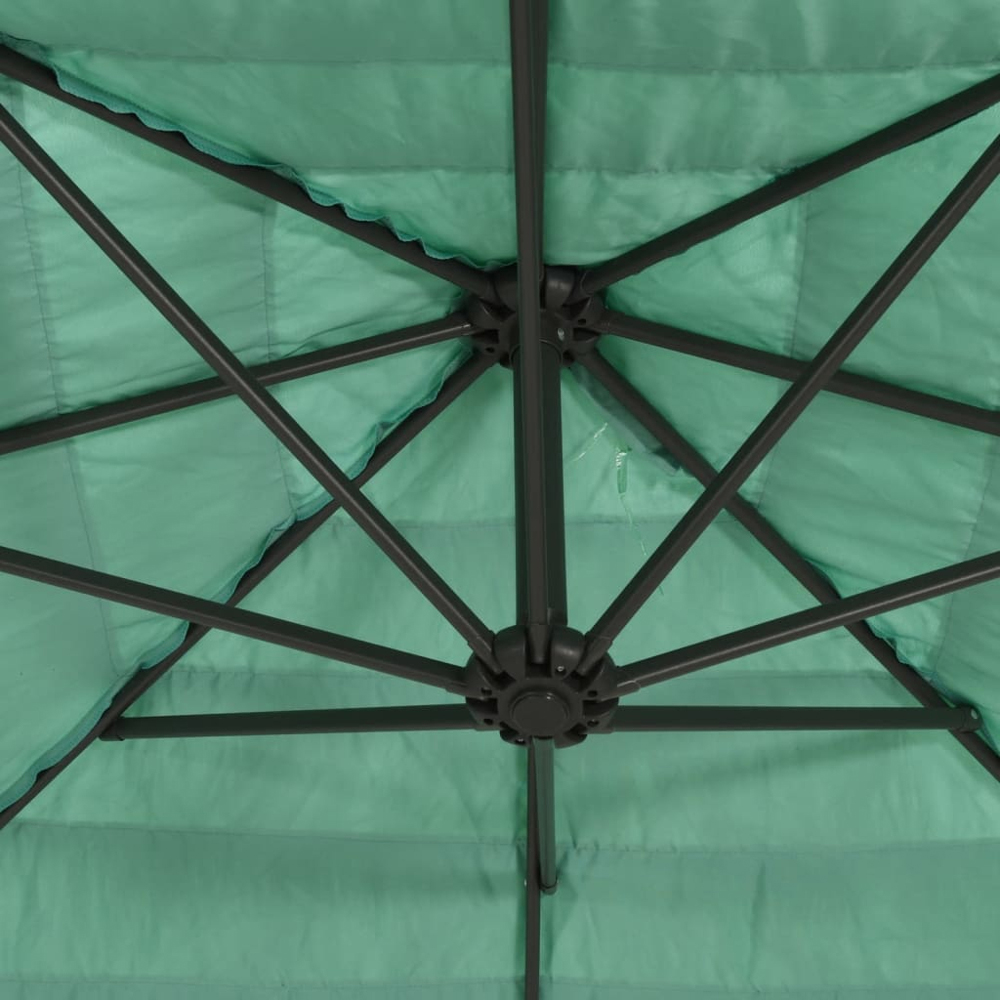 vidaXL Green Straw Top Garden Parasol with Steel Pole 2.2m Image 7