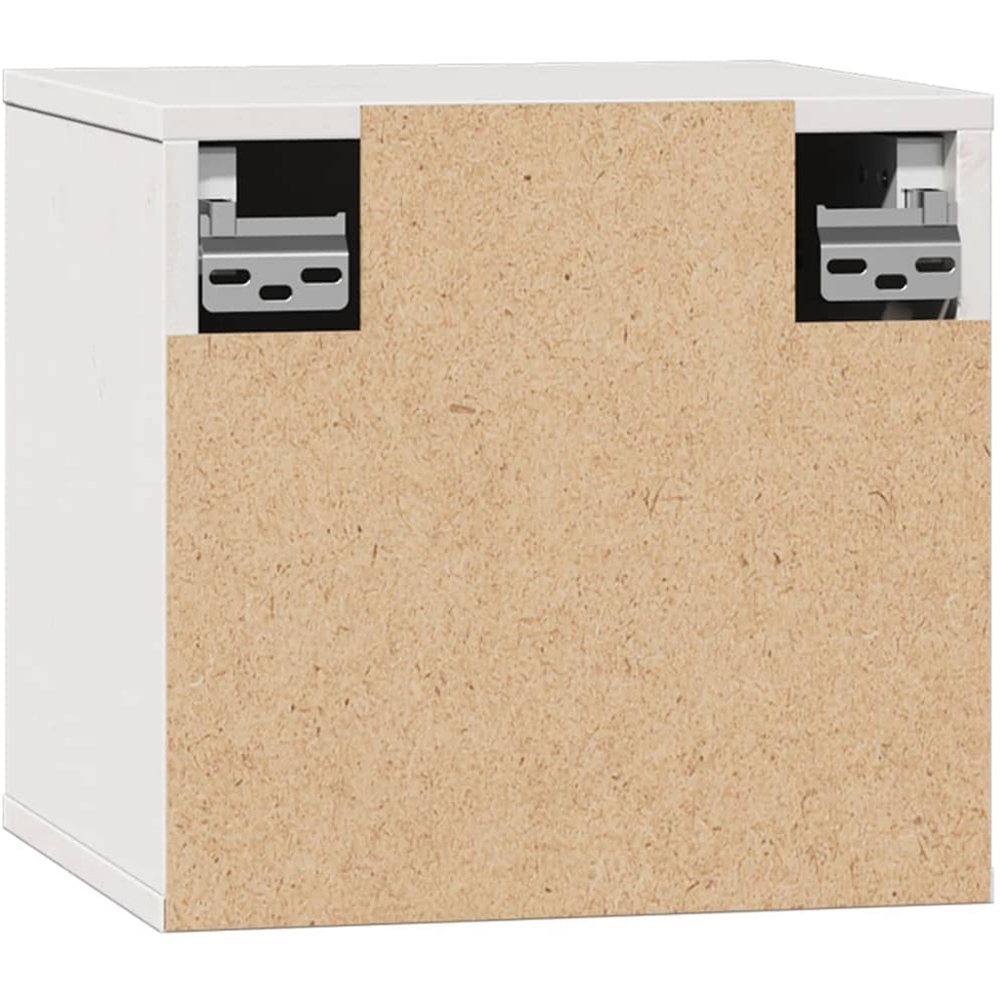 vidaXL Single Door White Solid Pine Wood Wall Cabinet Image 7