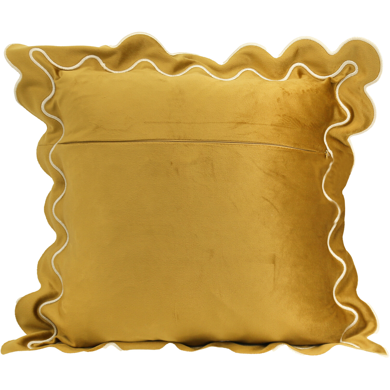 Matilda Scallop Edge Cushion Ochre Image 2