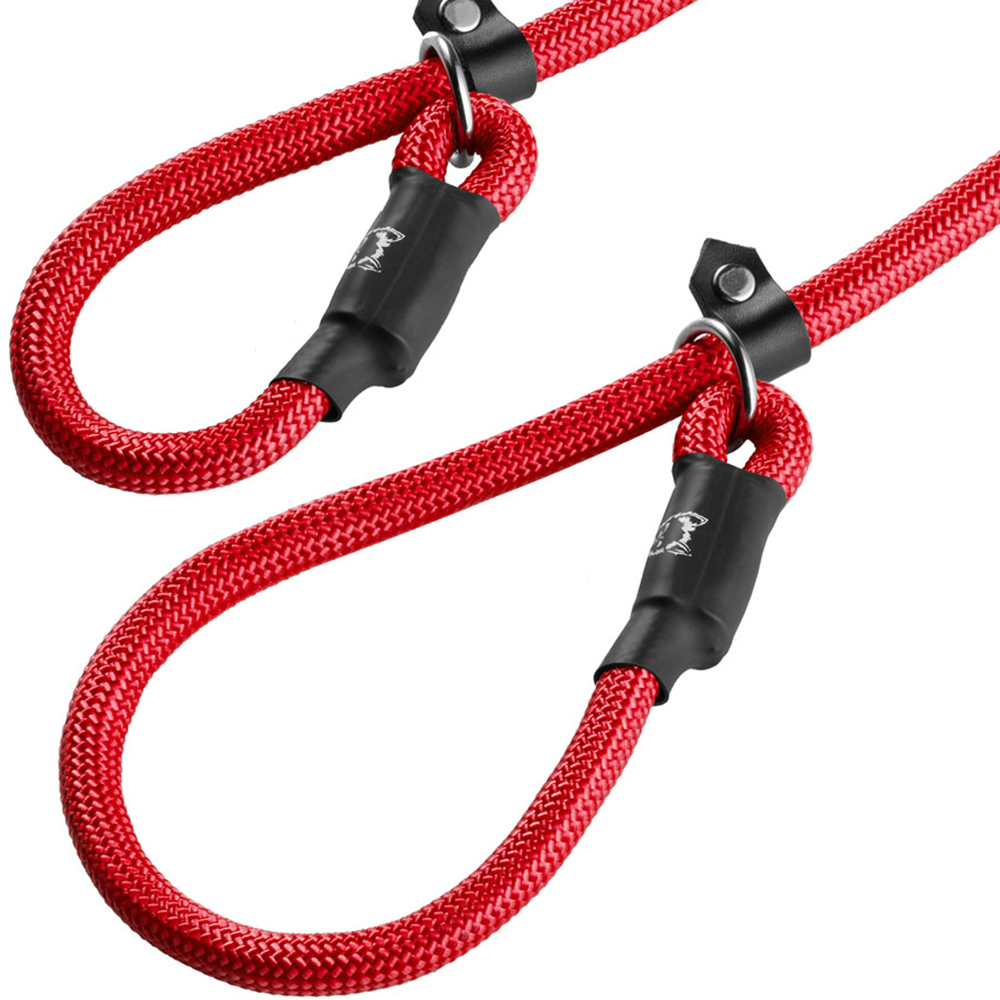 Bunty Medium 8mm Red Rope Slip-On Lead For Dogs Image 2