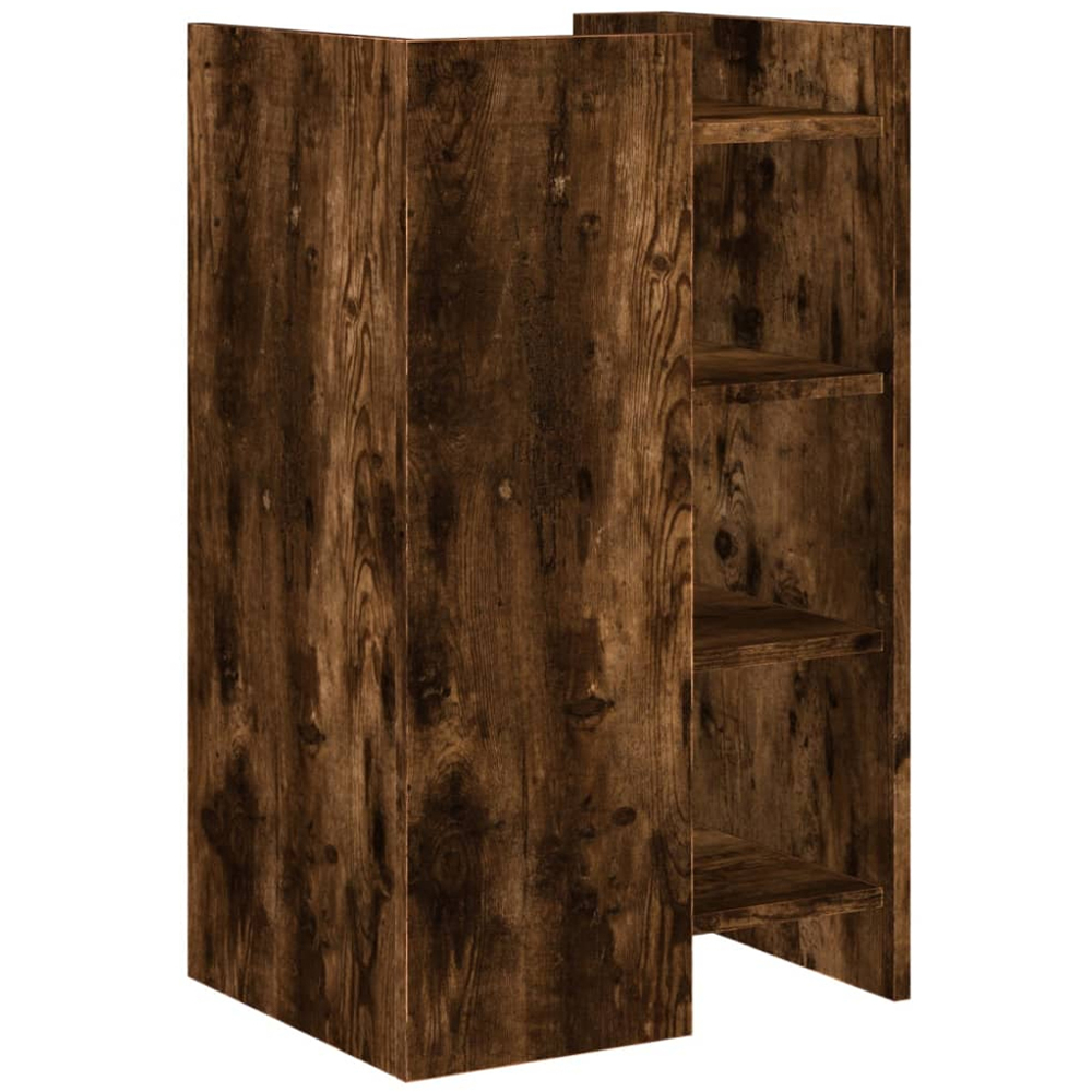 vidaXL 4 Open Shelf Smoked Oak Sideboard Image 6