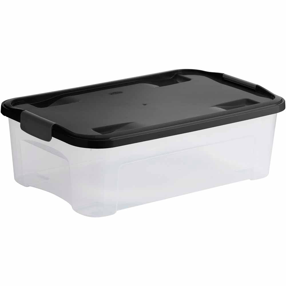 wilko 32L Modular Storage Box with Lid Image 2
