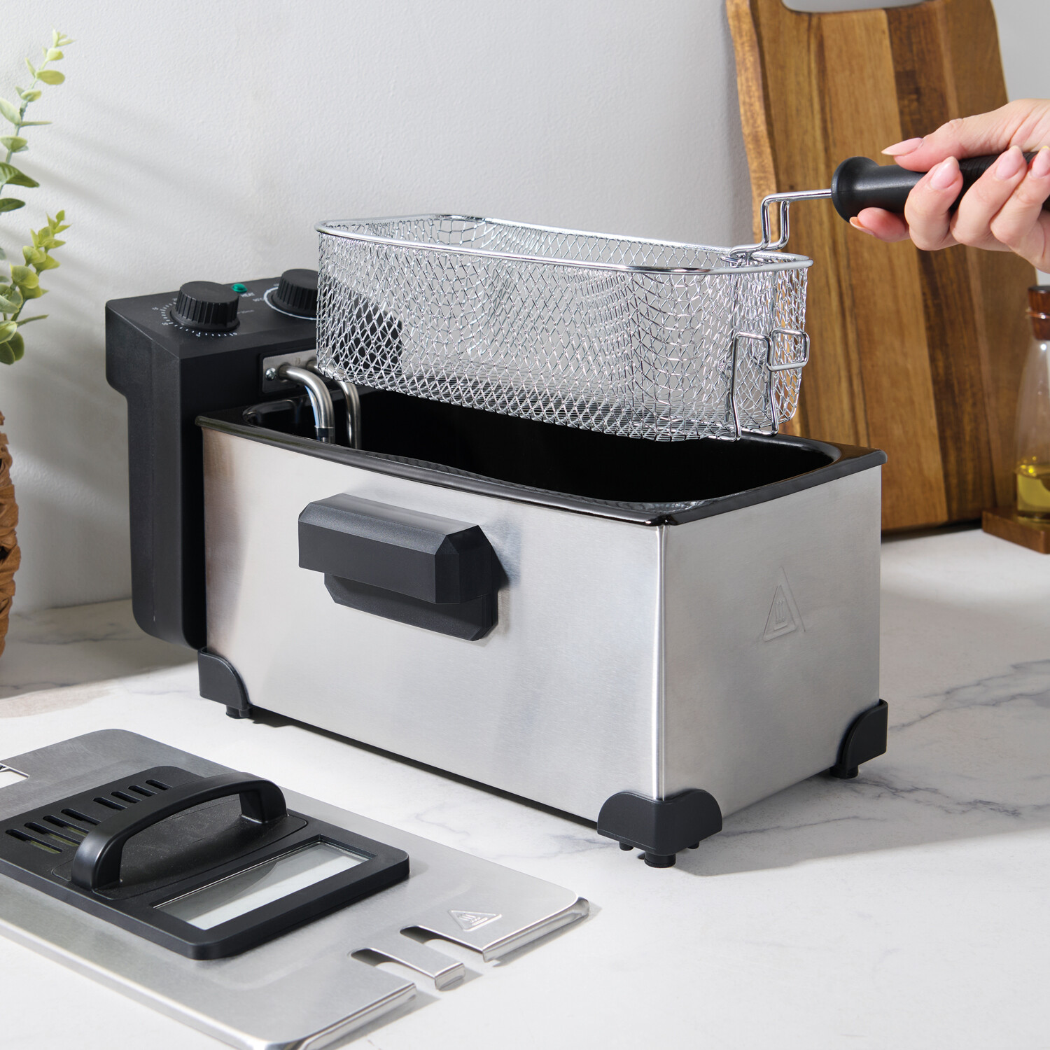 Kitchen Master Deep Fryer Silver Image 3