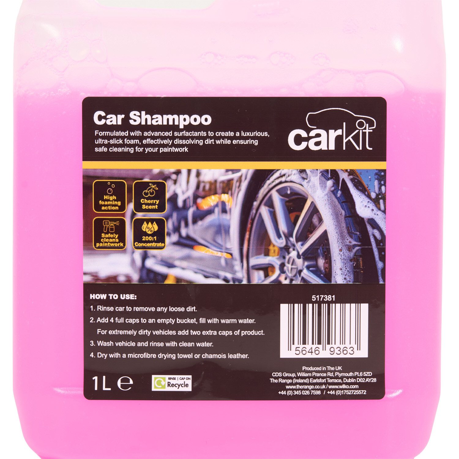 Carkit Cherry Scented Car Shampoo Image 3