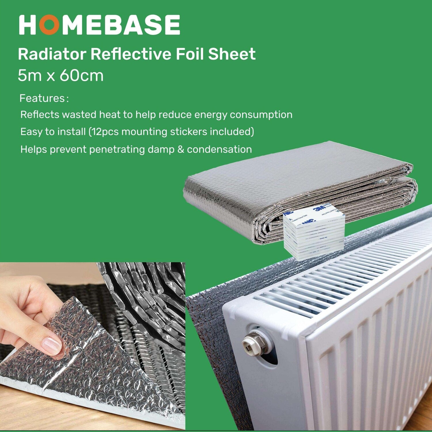 Radiator Reflective Foil Sheet Silver Image 4