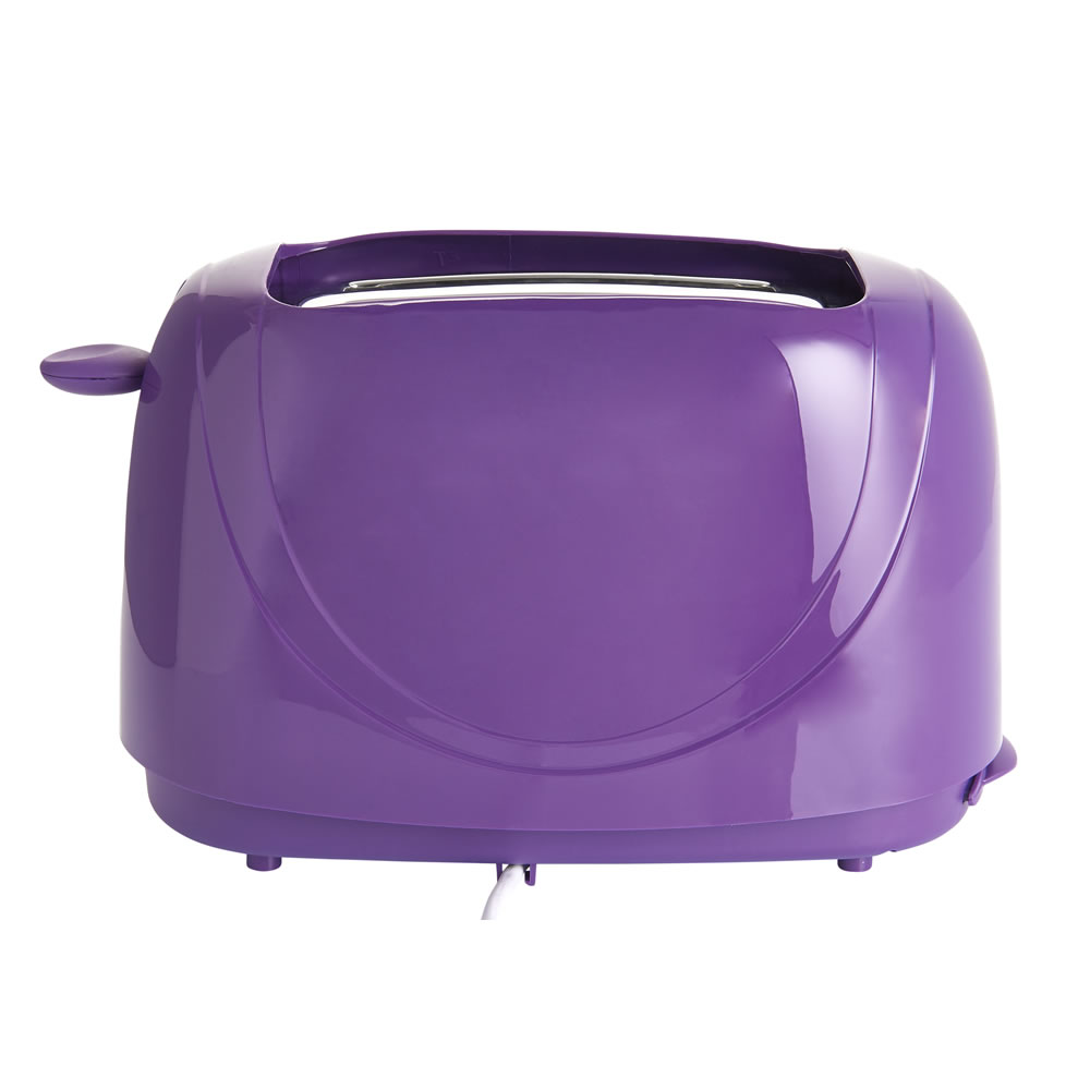 Wilko Colour Play 2 Slice Purple Toaster Image 2