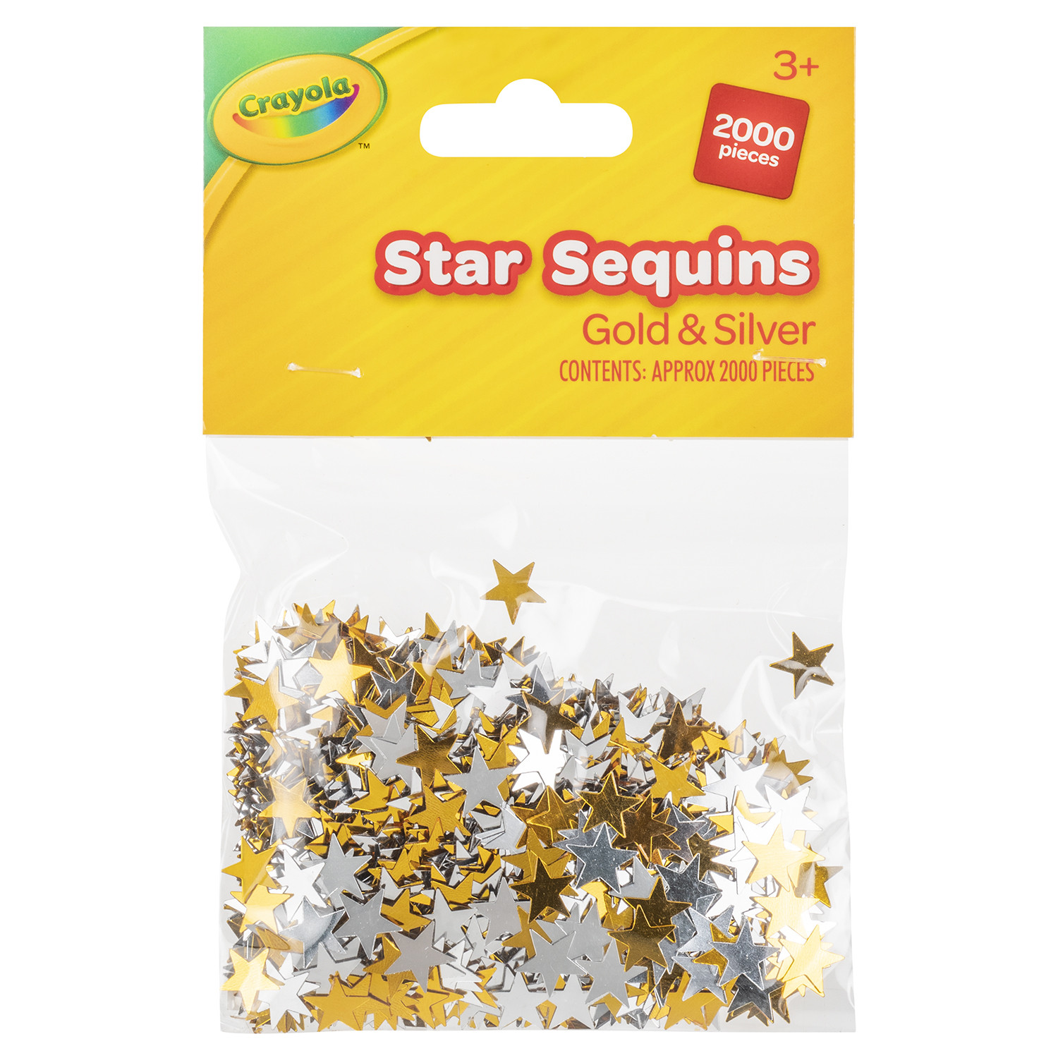 Crayola Star Sequins Gold and Silver Image