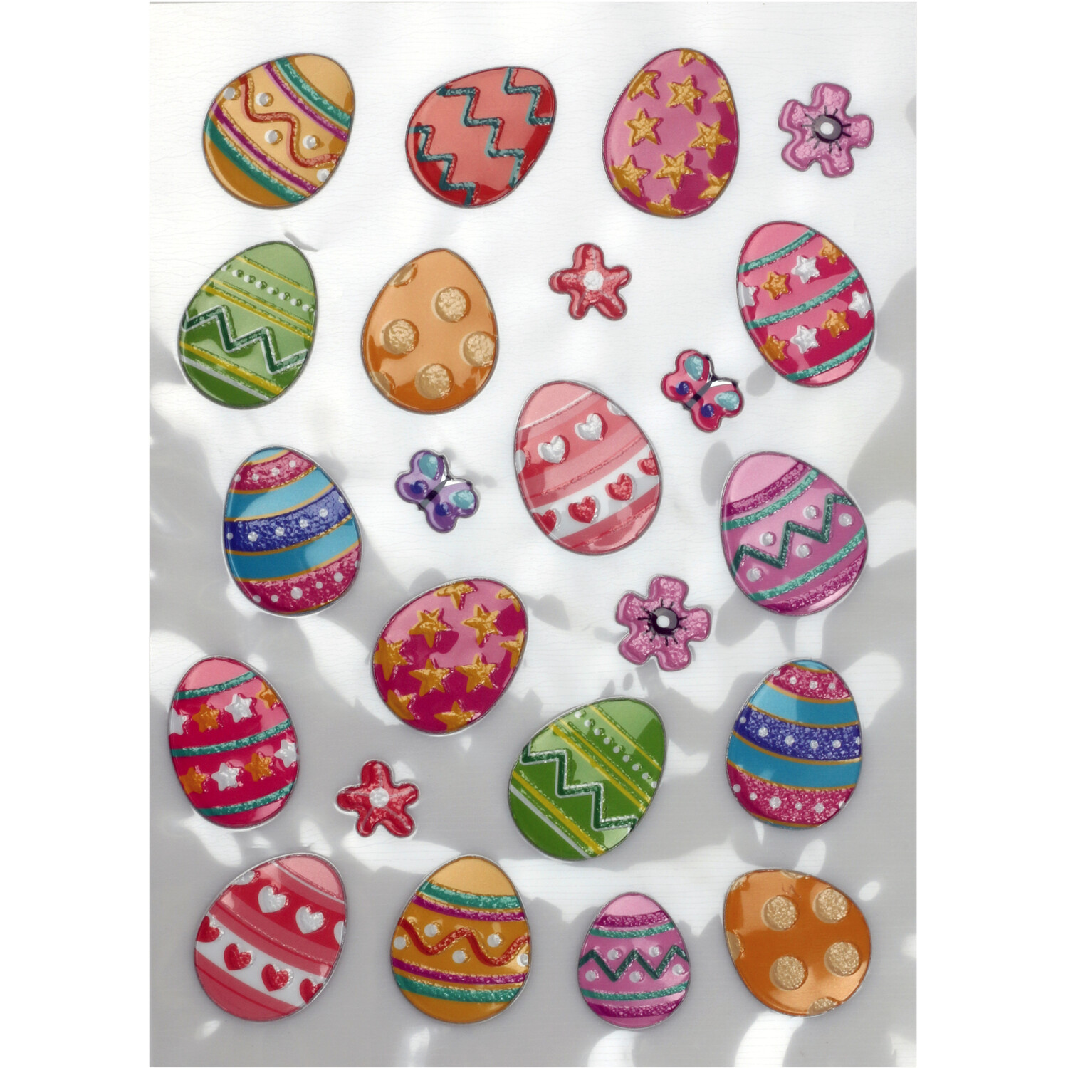 Assorted Easter Egg Stickers - Multicolour Image 1