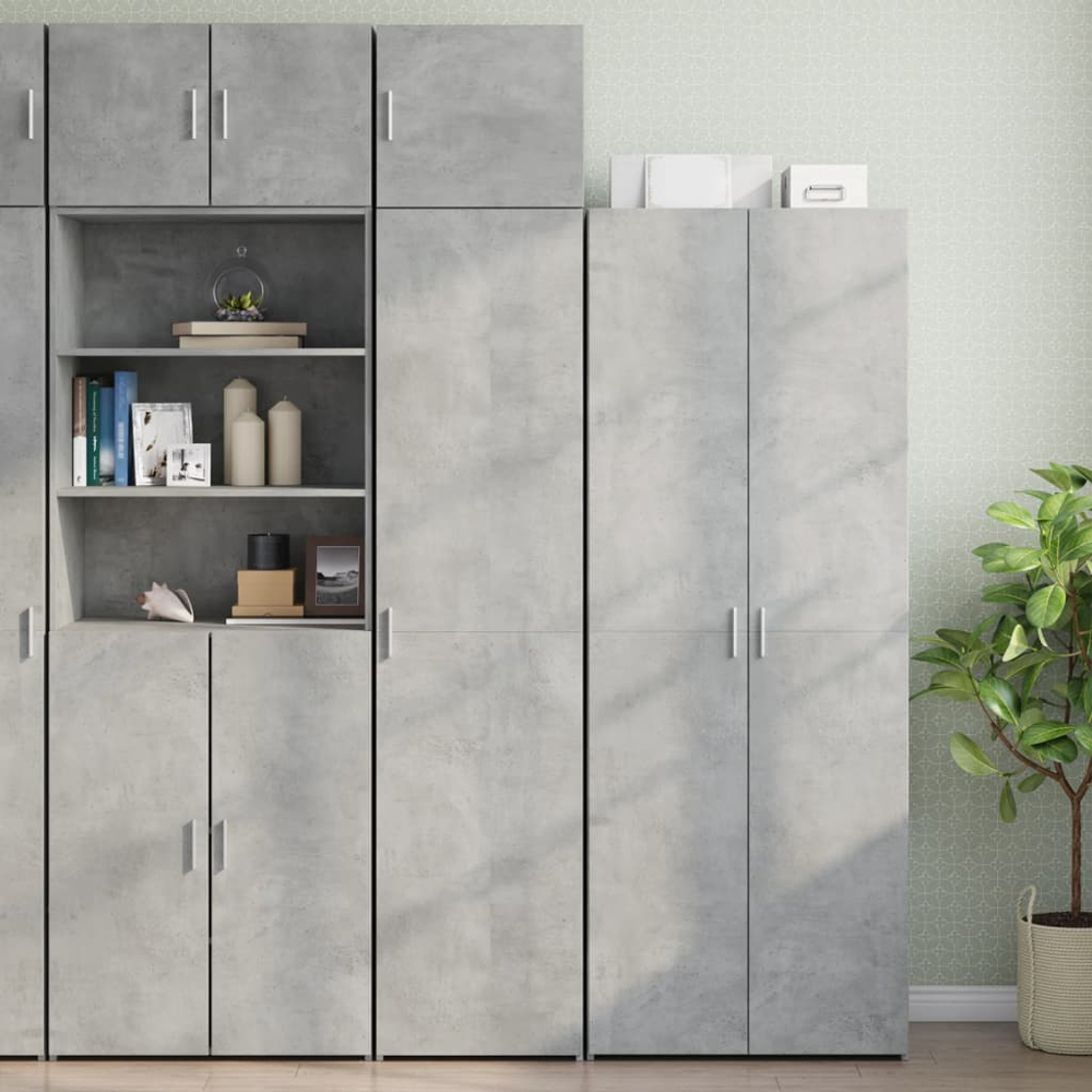 vidaXL Single Door Concrete Grey Wall Mounted Storage Cabinet Image 3