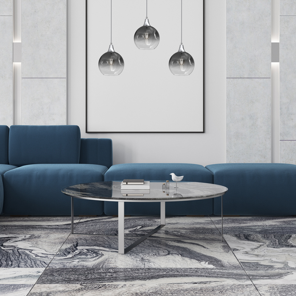 Milagro Monte Silver Pendant Lamp 230V Image 5