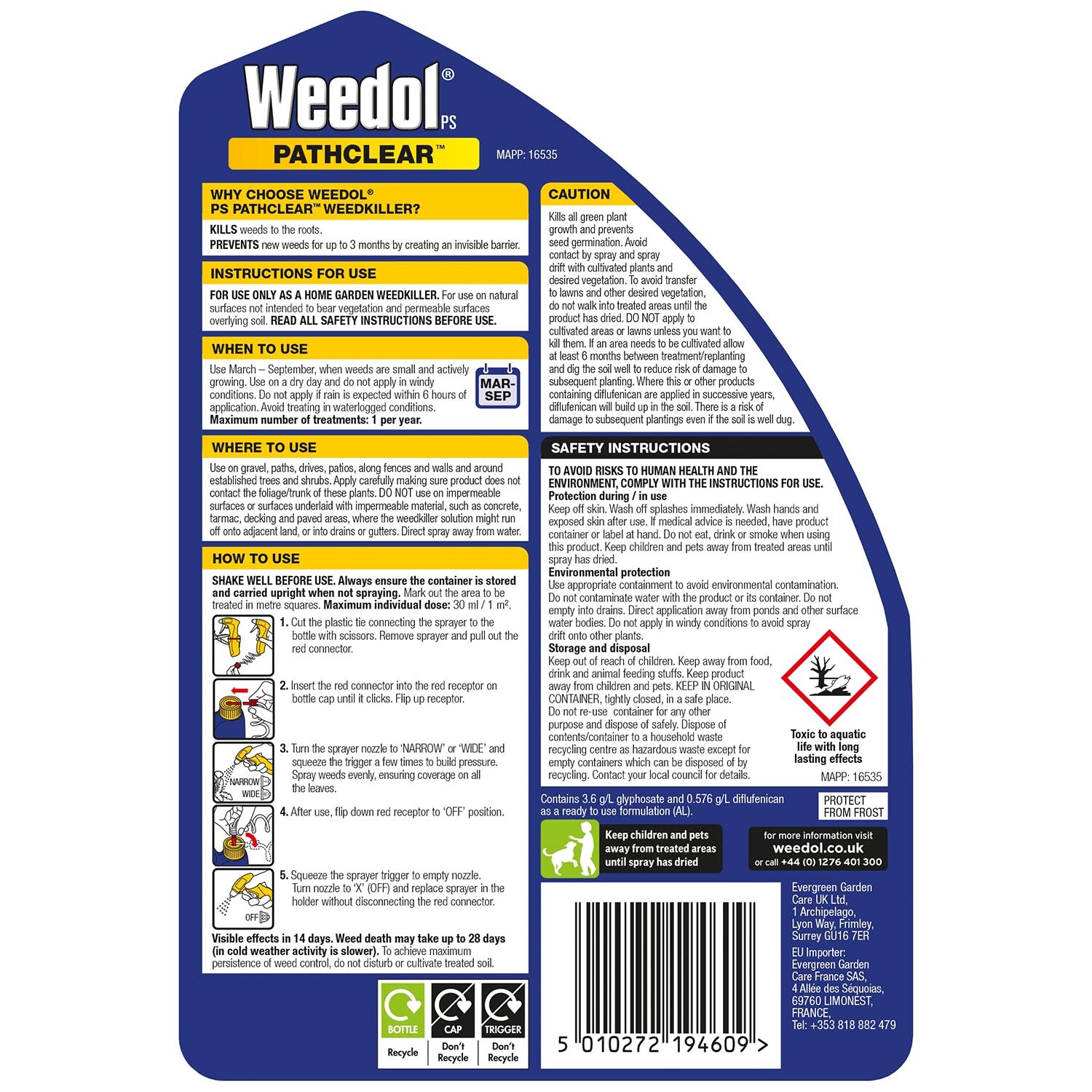 Pathclear Weed Killer Spray Wilko