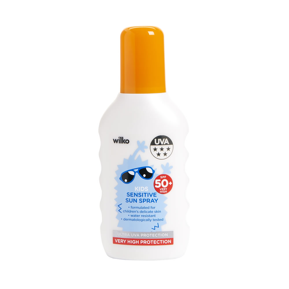 Wilko Kids Sensitive Sun Spray SPF 50+ 200ml Image