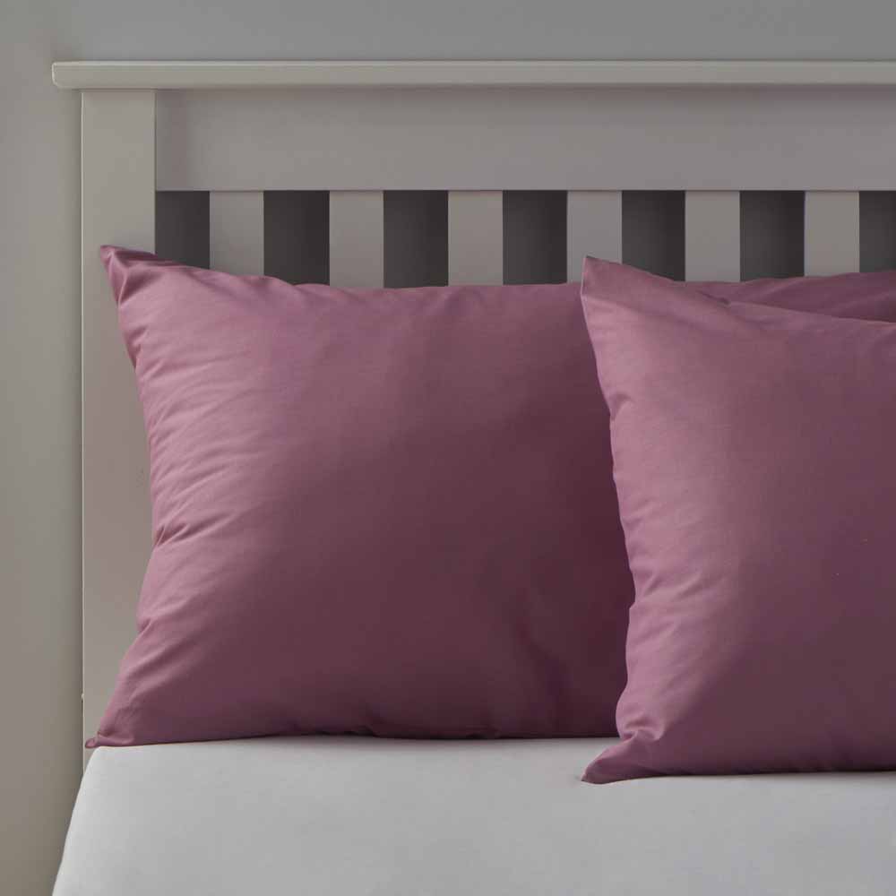 Wilko Mauve Housewife Pillowcases 2 Pack Image 2