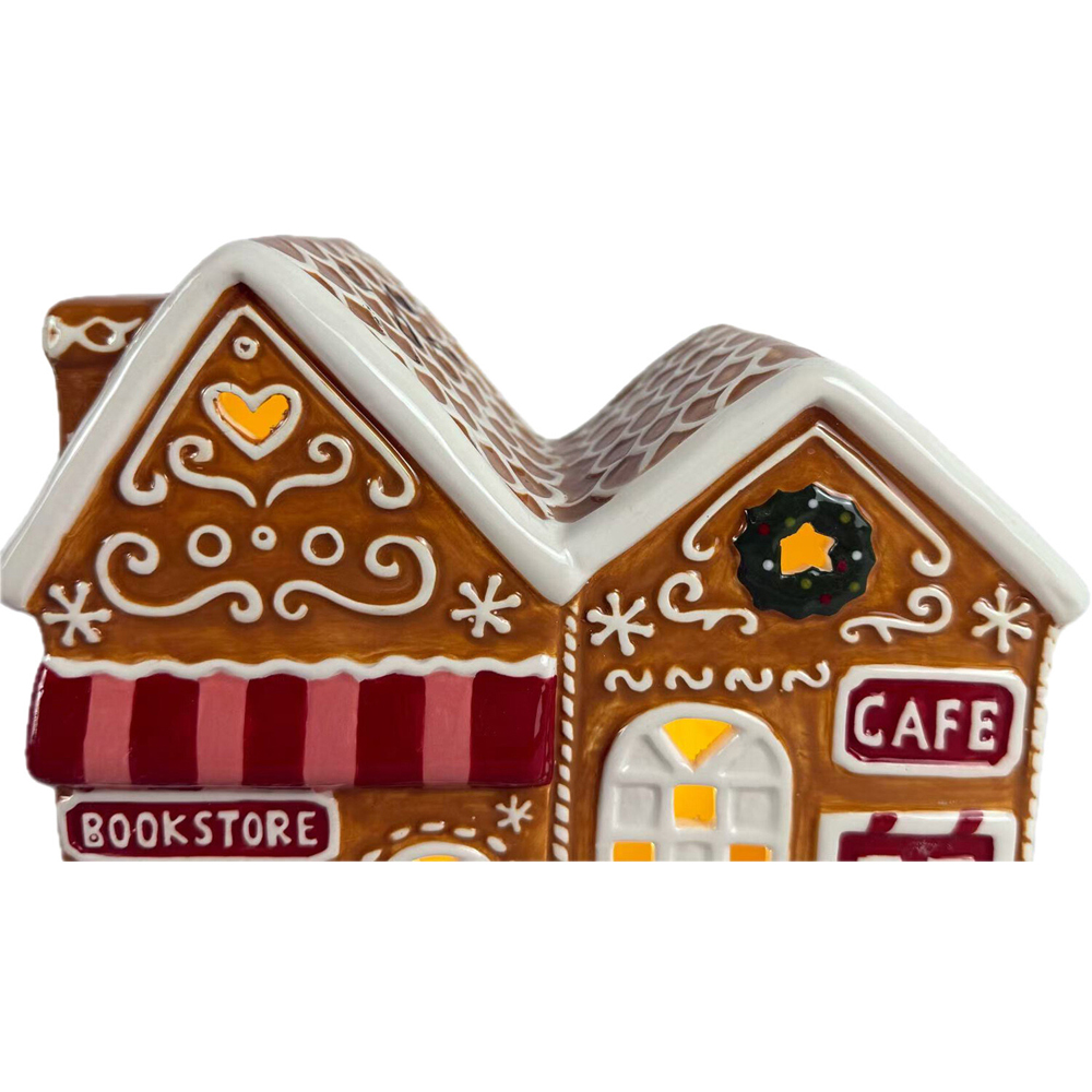 LED Gingerbread Cafe Decoration Brown Image 3