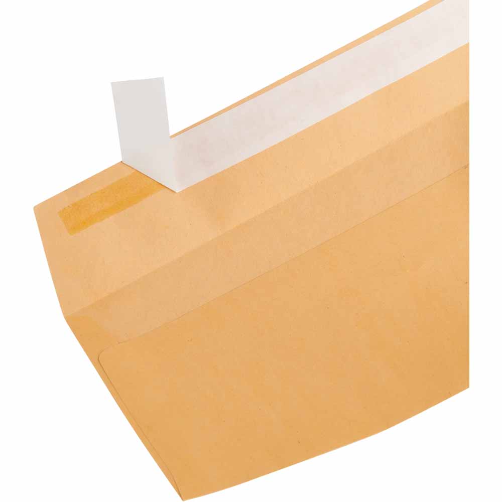 Wilko DL Manilla Peel and Seal Envelopes 110mm x 220mm 25 Pack Image 3