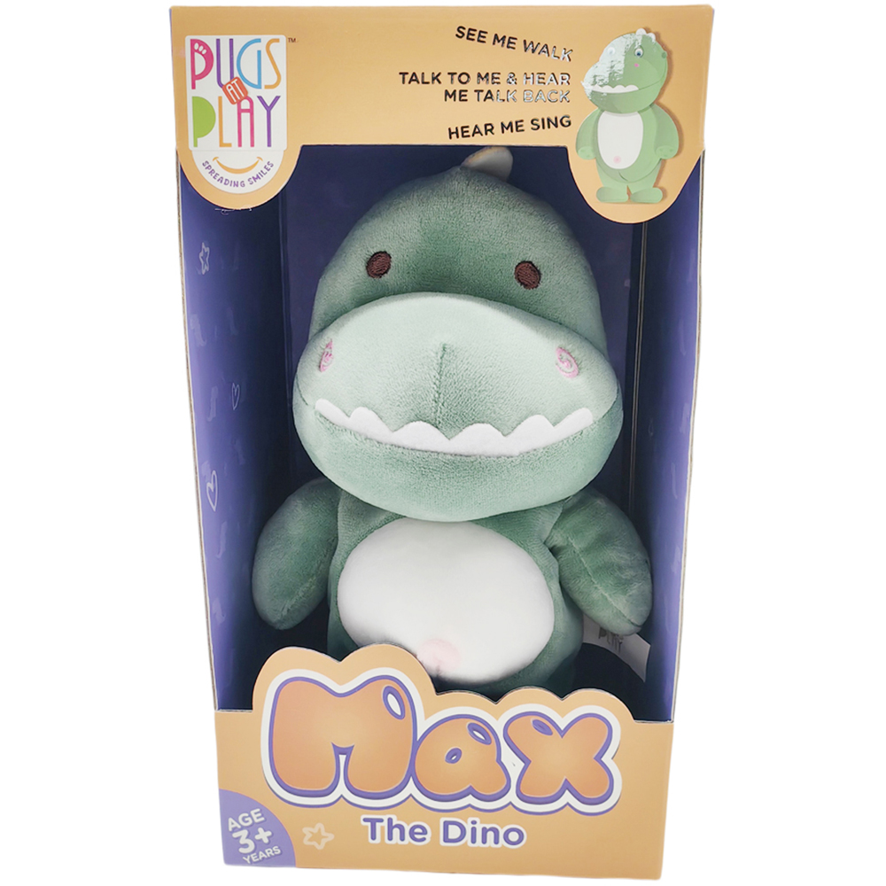 Pugs at Play Max Interactive Walking and Talking Dinosaur Plush Soft Toy Image 2